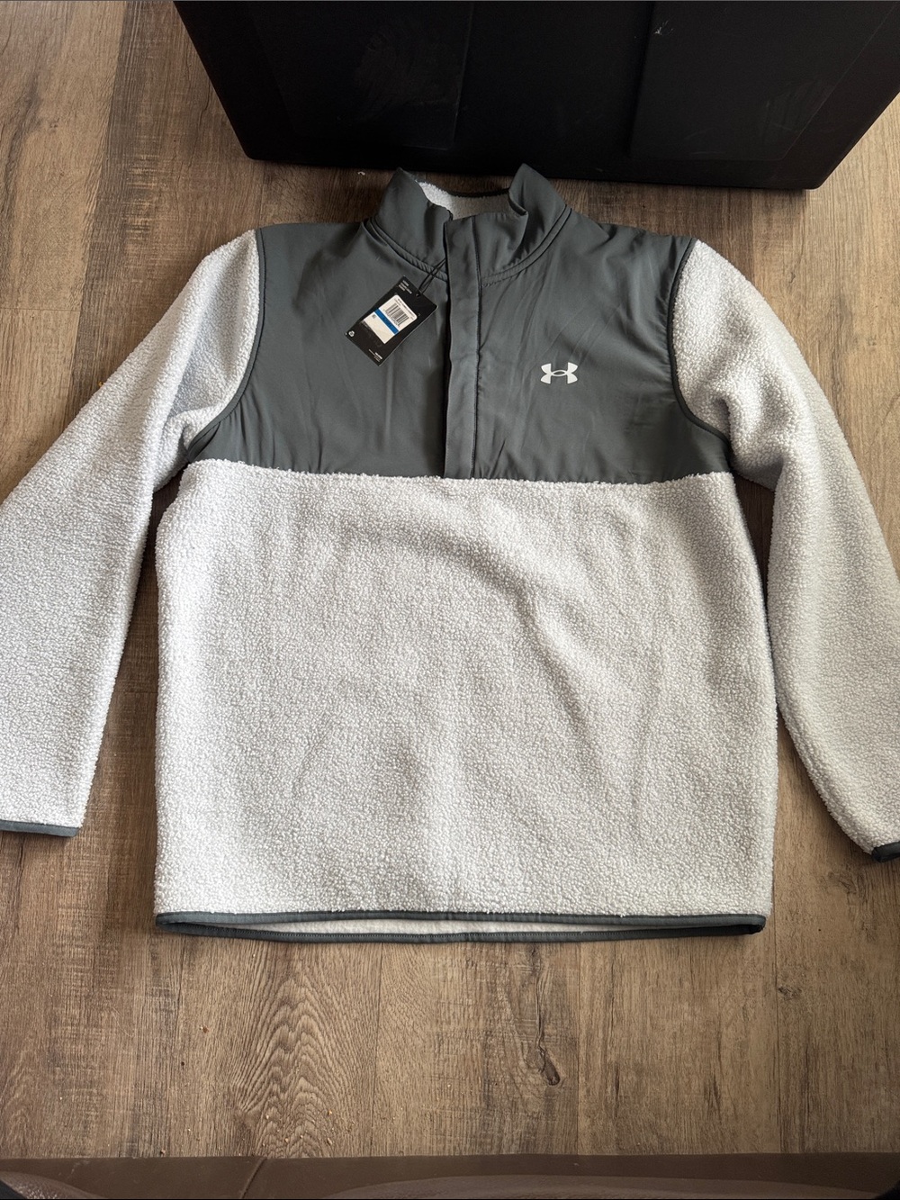 Under Armour adults Gray and Dark Gray Sherpa Pullover